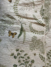 Floral Butterfly Eden Eggshell Cotton Oversized Grande Bedspread Queen, Beige