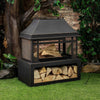 Deko Living COB10501 Wood Burner Fireplace - Metal - 40 inch