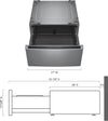 LG Graphite Steel Pedestal Storage Drawer