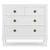 Delta Children Madeline 4 Drawer Dresser with Changing Top and Interlocking Drawers - Bianca White/Textured Almond