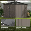 10 x 10 ft Outdoor Storage Shed,Metal with Design of Lockable Doors