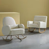 Sleepytime Rocking Chair Frame Color: Light Body Fabric: Ivory Boucle Polyester