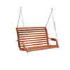 Noble House Tulip Outdoor Larch Wood Porch Swing with Stand in Teak