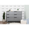 Babyletto Hudson 6 Drawer Double Dresser Washed Natural/White