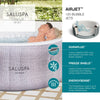 Bestway SaluSpa Cancun Airjet Inflatable Hot Tub with EnergySense Cover, Grey