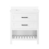 Home Decorators Collection Autumn 30 in. W x 19 in. D x 34 in. H Single Sink Bath Vanity in White with White Engineered Stone Top