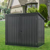 Hanover HANBINSHD-Gry 2-Point Locking System, Dark Gray Galvanized Steel Trash and Recyclables Storage Shed