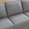 HONBAY 6-Piece Polyester Convertible Sectional with Storage Seat, Light Grey