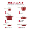 KitchenAid Hard-Anodized Ceramic Nonstick 10-Piece Cookware Set, Empire Red
