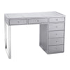 Impressions Vanity Desk Mini SlayStation Kylie 1.0 Vanity Table with 7 Drawers Silver Size: Mini SlayStation Kylie 1.0 Vanity Table + Hollywood