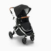 Mockingbird Single Stroller 2.0 in Black/Watercolor Canopy/Penny Leather
