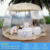 Alvantor Pop Up Bubble Tent - 12’ x 12’ Instant Igloo Tent - 8-10 Person Screen House for Patios - Large Oversize Weather Proof Pod - Cold