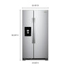 Whirlpool 36-Inch Wide Side-By-Side Refrigerator - 24 Cu. ft. Stainless Steel