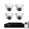 8 Channel NVR Security Camera System with 4 * 5MP IP Turret 2.8mm Fixed Lens Camera, Human Detection, Built-in Microphone, PoE by GW Security