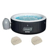 Coleman SaluSpa 4 Person Inflatable Outdoor Hot Tub & 2 Seat Accessory, Black