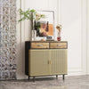Appian Metal Accent Cabinet Everly Quinn Color: Gold