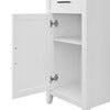 Bush Furniture Key West 64W Double Vanity Set with Sinks, Medicine Cabinets and Linen Tower in Driftwood Gray