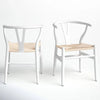 Wyn Solid Wood Weave Dining Chair (Set of 2) Birch Lane Color: White