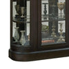 Pulaski Curved End Display Curio Cabinet with Door in Espresso