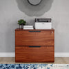 35.5” Modern Hayes Light Cherry Wood 2-Drawer Lateral Stationary Filing Cabinet