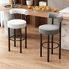 Bordeaux Cream Boucle Fabric Stool Set of 2 from Meridian Furniture