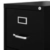 Hirsh Industries Vertical 3 Door Letter File Cabinet, Black