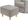 Babyletto Toco Swivel Glider and Ottoman - Performance Grey Eco-Weave