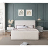 Dami Upholstered Platform Bed AllModern Size: Queen, Color: Cream