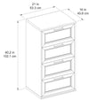 Style Selections Lana 21-in W x 16-in D x 40.2-in H White Solid Wood Closet Tower | LWSCDS