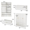 93.9 inchh/74.2 inchh Armoires Wardrobe Closet Cabinet Hanging Drawers Storage 93.9 inchh, Size: 93.9H, Other