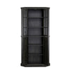 Home Source Enclosed Charcoal Corner Cabinet