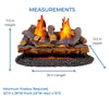 Duluth Forge DLS-24R-1 Dual Fuel Ventless Fireplace Logs Set with Remote Control, Use with Natural Gas or Liquid Propane, 33000 BTU, Berkshire Split