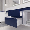 Monterey 60'' Double Sink Wall-Mounted Vanity - High Gloss Night Blue