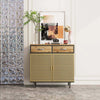 Appian Metal Accent Cabinet Everly Quinn Color: Gold