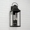 Capital Lighting 946421BK Bradford 2 Light Outdoor Wall Lantern Black